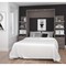 Bestar Cielo 99W Full Murphy Bed with Floating Shelves and Drawers (98W), Bark Grey & White 80891-47 - alternate 3